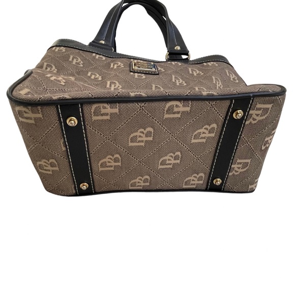 Dooney & Bourke Signature Collection DB Anniversary Print Leather Satchel Bag - Picture 2 of 9